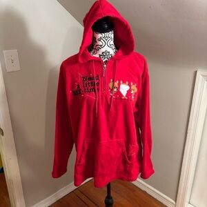 Jim Benton Hoodie Women's XL Bear Need ME-time 1/4 Zip Y2K retro embroidered